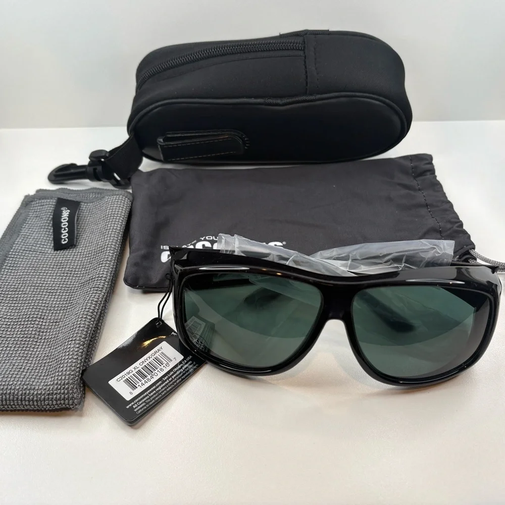 Cocoons C2019G XL ONYX/GRAY Sunglasses - Cocoons Sunglasses Fitovers XL